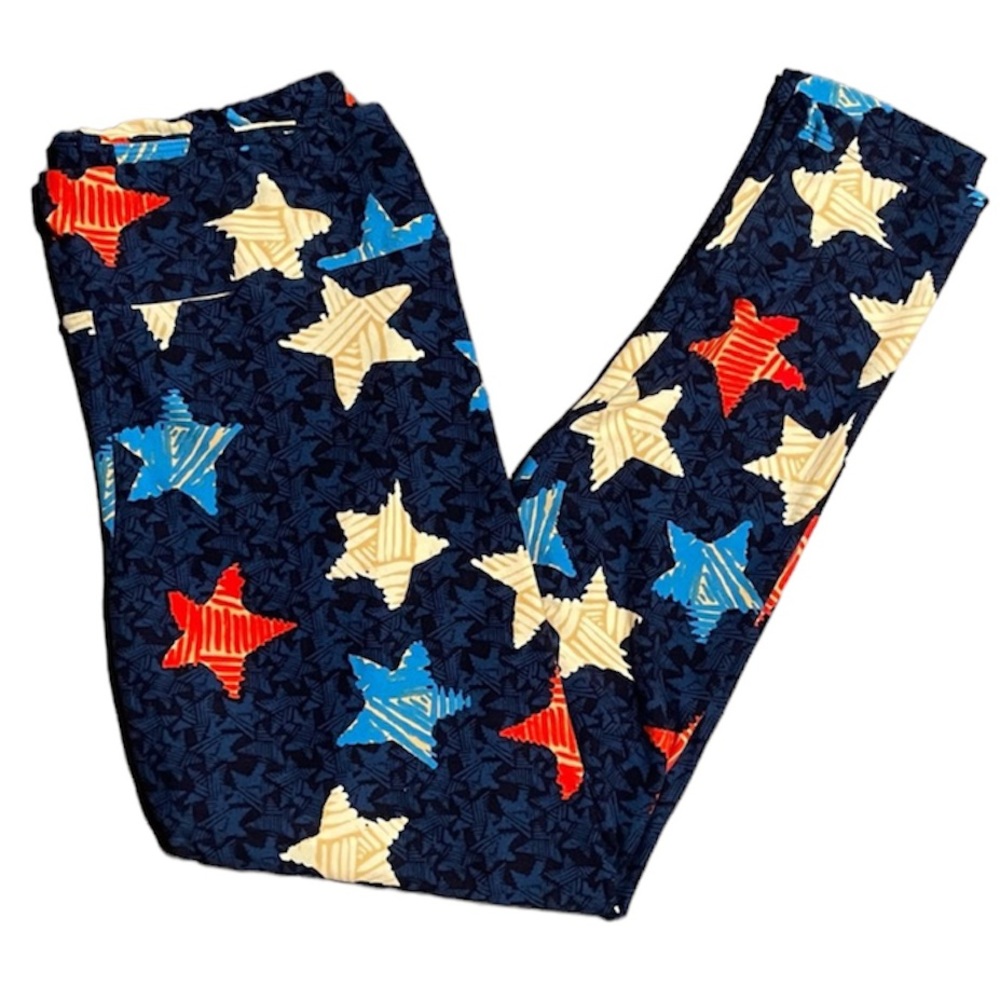 ⭐️4 for $10⭐️ Country Stars Leggings.  Women's Size Large / XL.  Buttery Soft.